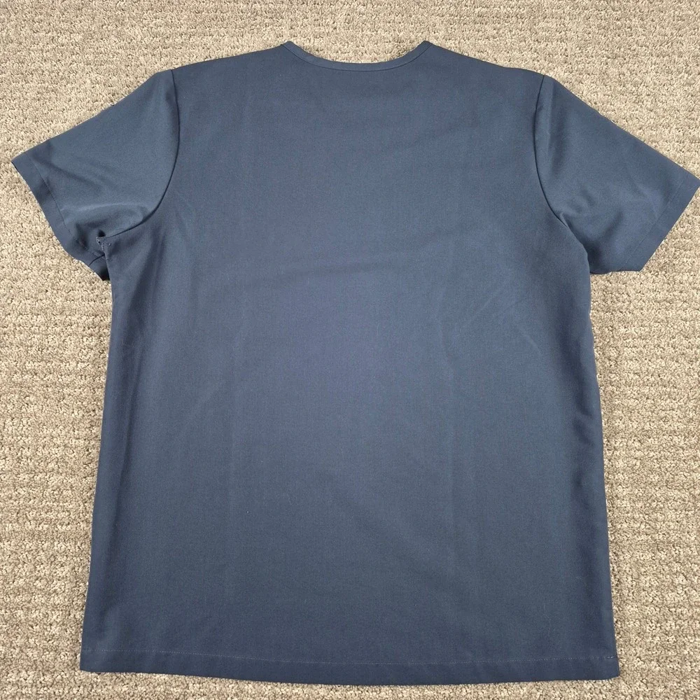 FIGS Leon Scrub Top Mens M Dark Blue V-Neck Short Sleeve FM1500 Medical Nurse